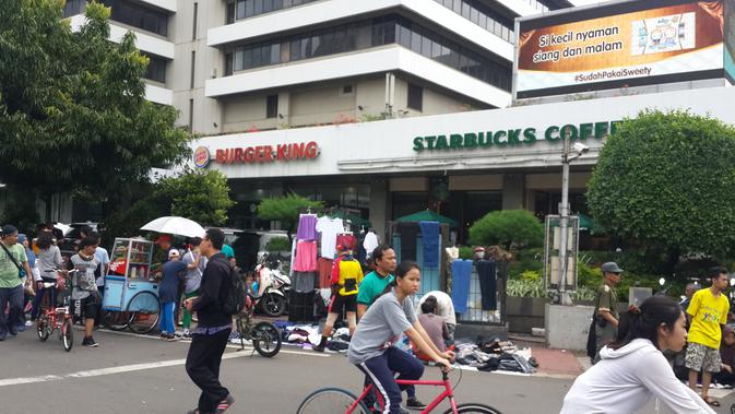 bom thamrin Suasana tempat teror Thamrin terjadi, Minggu (14/1/2018). Penembakan dan bom Thamrin terjadi pada Kamis 14 Januari 2016. (Liputan6.com/Putu Merta Surya Putra)
