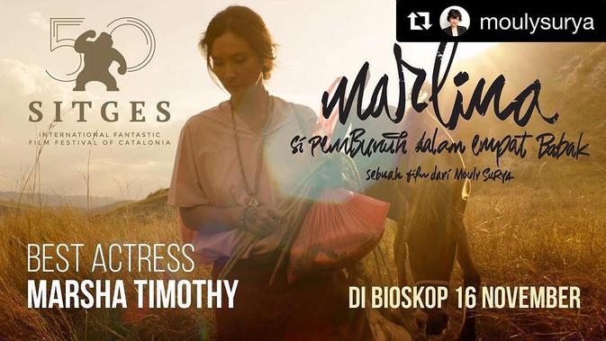 Instagram Marsha Timothy Marsha Timothy di Film Marlina